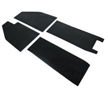 Rubber floor mat set (4-part) Beetle export models and convertible 8.1957 until 7.1959 (LHD)
